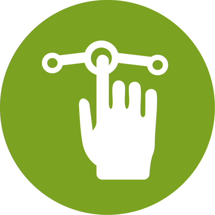 Icon Knopf drücken